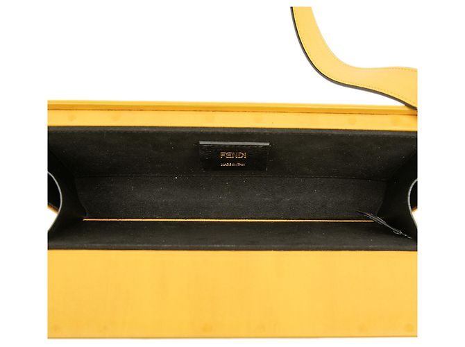 Fendi Borsa a tracolla orizzontale in pelle gialla Giallo - vista 4