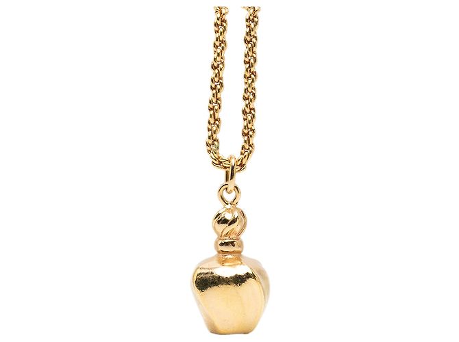 Collana con pendente flacone di profumo Dior Gold placcato oro D'oro - vista 3
