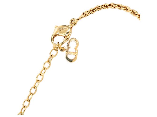 Collana con pendente flacone di profumo Dior Gold placcato oro D'oro - vista 5