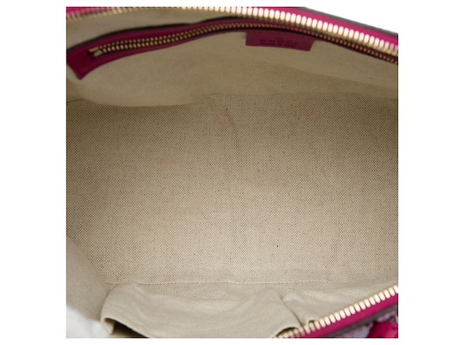 Borsa Gucci Pink Small Microguccissima in vernice Nice Dome Rosa - vista 4