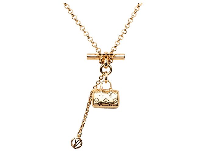 Collana Louis Vuitton LV Speedy placcata in oro dorato D'oro - vista 3
