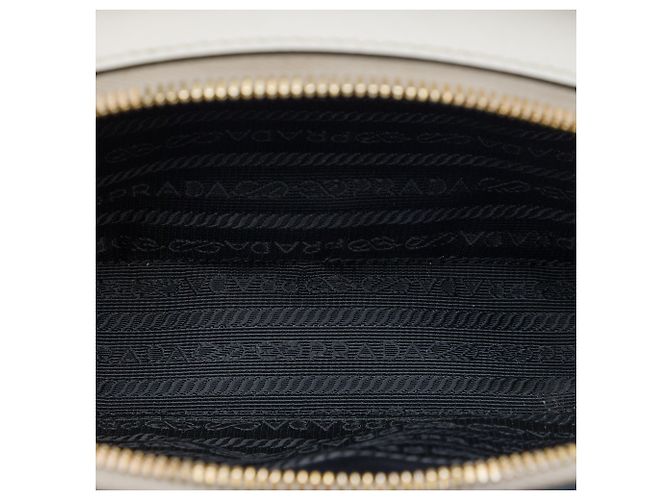 Borsa Prada White Saffiano Lux Odette Bianco - vista 4