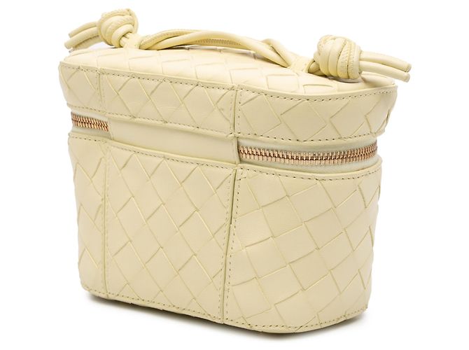 Beauty case vanity mini nappa intrecciato giallo Bottega Veneta - vista 2