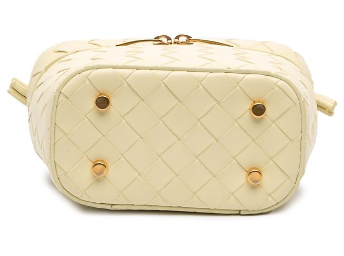 Beauty case vanity mini nappa intrecciato giallo Bottega Veneta - vista 3