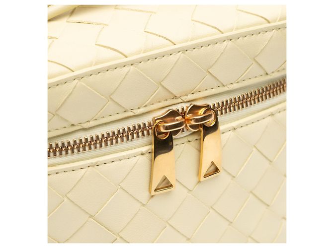 Beauty case vanity mini nappa intrecciato giallo Bottega Veneta - vista 6