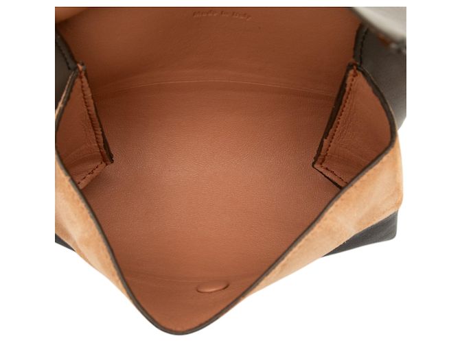 Céline Pochette All Soft in pelle bicolore marrone Celine Taupe - vista 4