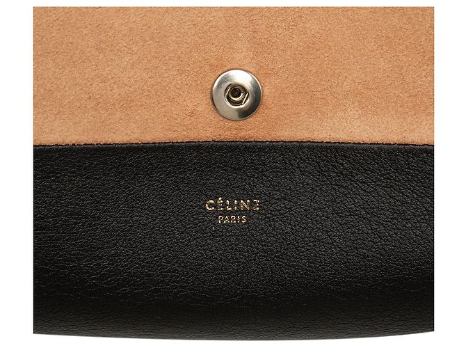 Céline Pochette All Soft in pelle bicolore marrone Celine Taupe - vista 5