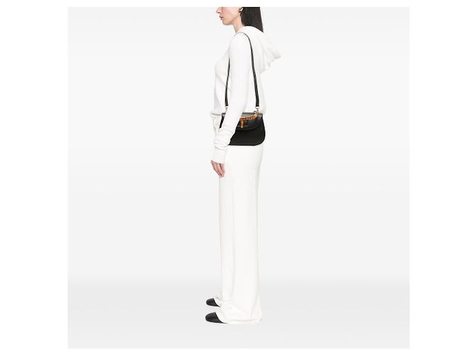 Gucci Pelle di vitello granulata nera Bamboo Night Nero - vista 6