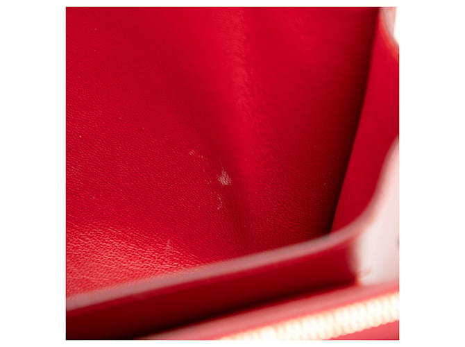 Céline Celine Red Medium Calfskin Classic Box Rosso - vista 6