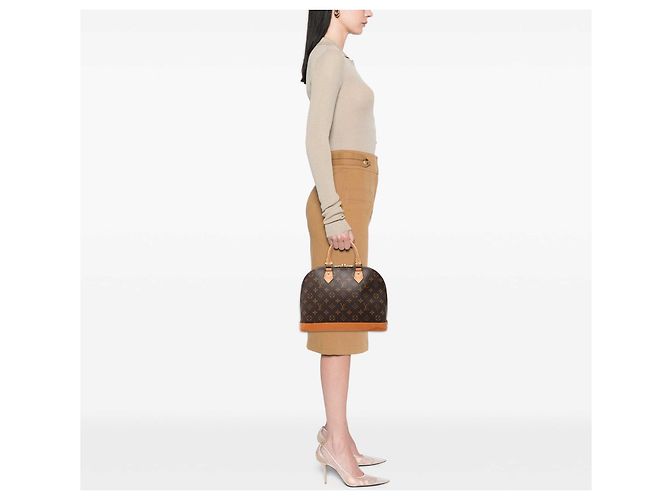Louis Vuitton Marrone Monogram Alma PM - vista 8