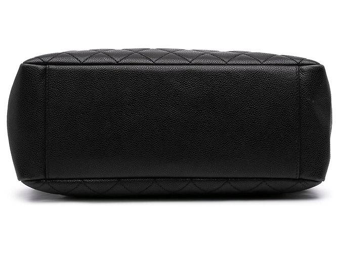 Chanel Große Einkaufstasche aus schwarzem Kaviar - Ansicht 3