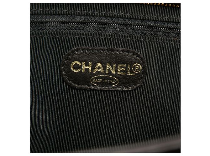 Tote Chanel Black CC Lambskin Front Zip Pocket Nero - vista 5