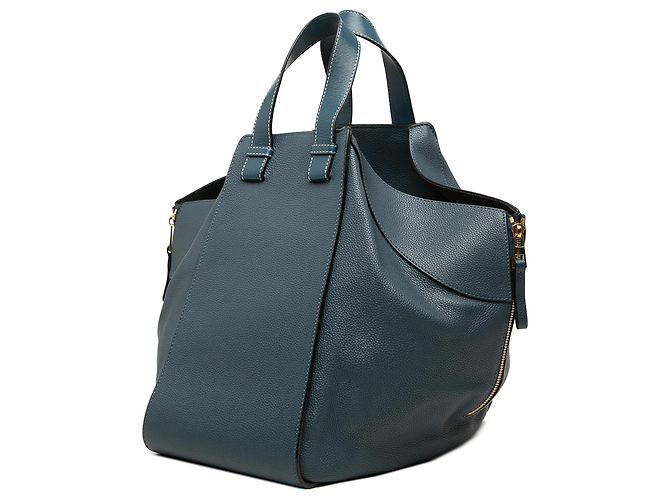 Bolsa Hammock LOEWE em couro de bezerro de grão médio azul Azul escuro - vista 2