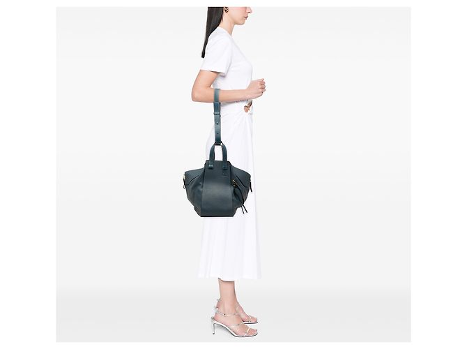 Bolsa Hammock LOEWE em couro de bezerro de grão médio azul Azul escuro - vista 6