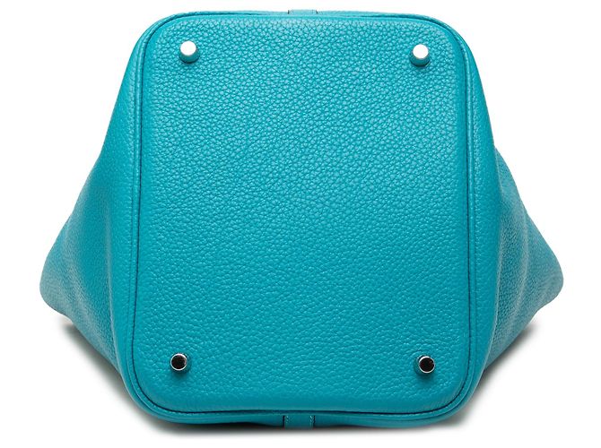 Hermès Blue Clemence Picotin Lock 22 Turchese - vista 3