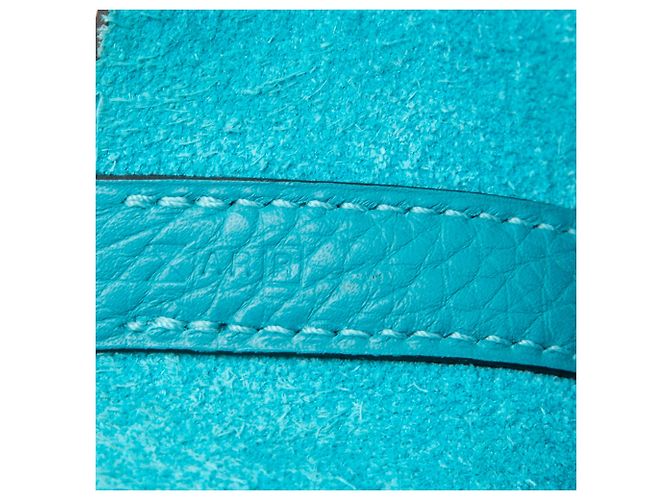 Hermès Blue Clemence Picotin Lock 22 Turchese - vista 6