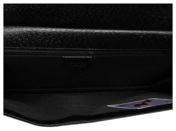 Borsa Gucci a manico in pelle granulata nera Nero - vista 4