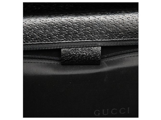 Borsa Gucci a manico in pelle granulata nera Nero - vista 6