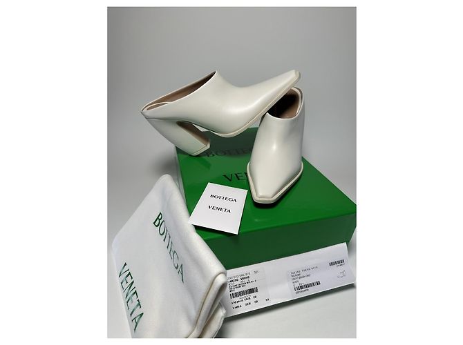 Bottega Veneta Mules Tex Pump in pelle bianca Bianco - vista 13