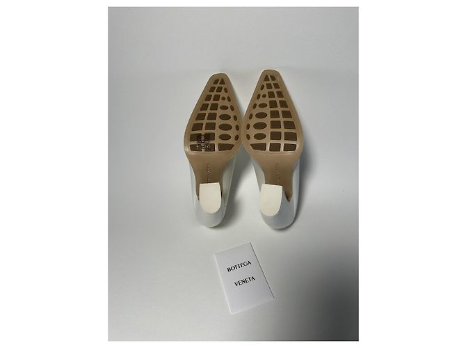 Bottega Veneta Mules Tex Pump in pelle bianca Bianco - vista 15