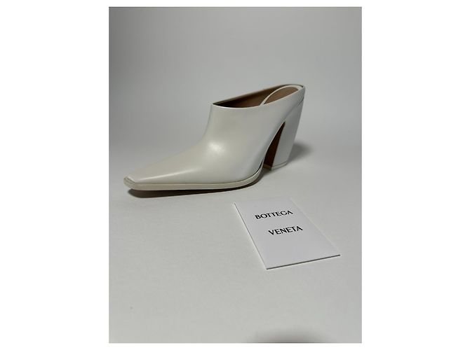 Bottega Veneta Mules Tex Pump in pelle bianca Bianco - vista 4