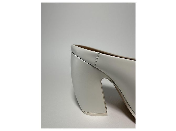 Bottega Veneta Mules Tex Pump in pelle bianca Bianco - vista 6