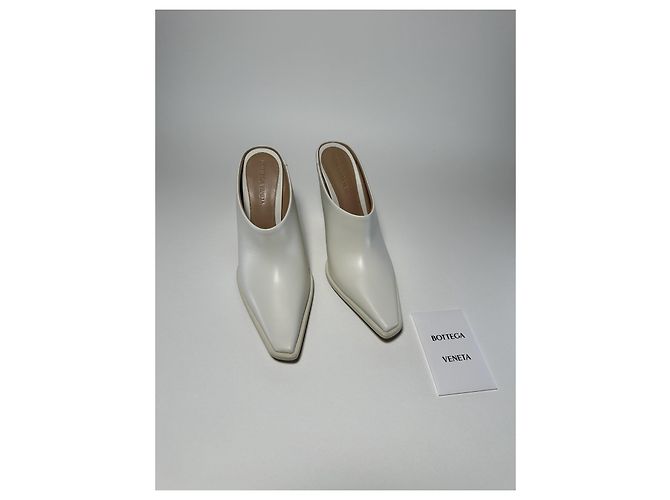 Bottega Veneta Mules Tex Pump in pelle bianca Bianco - vista 7