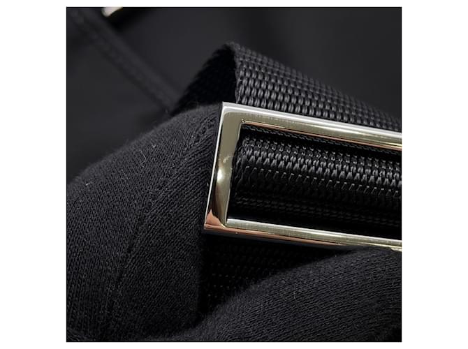 Borsa a tracolla in nylon e pelle Prada Nero - vista 7
