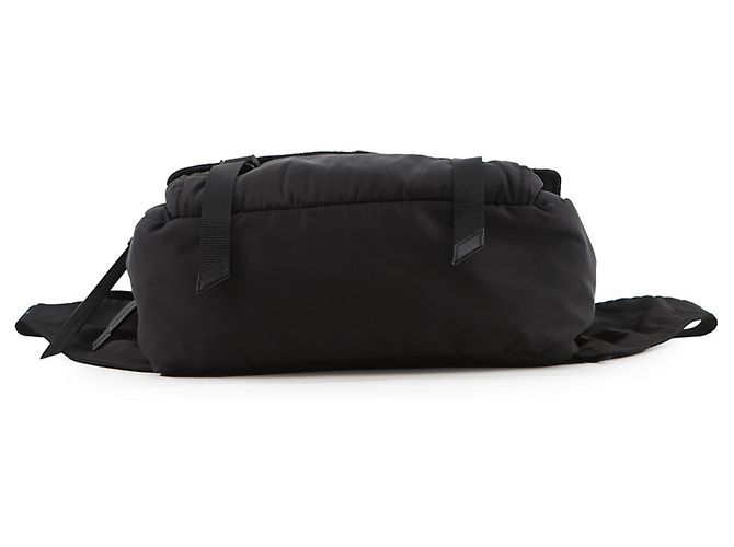 Borsa a tracolla in nylon nero e pelle Prada - vista 4