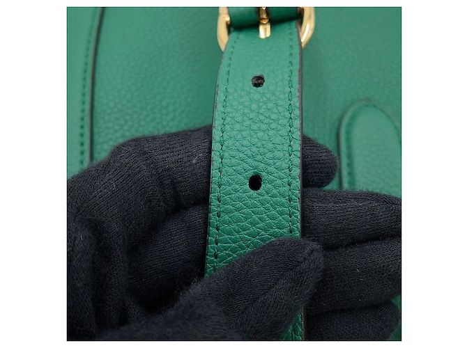 Piccola borsa a tracolla in pelle Gucci Jackie 1961 Verde - vista 12
