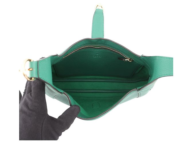 Piccola borsa a tracolla in pelle Gucci Jackie 1961 Verde - vista 6