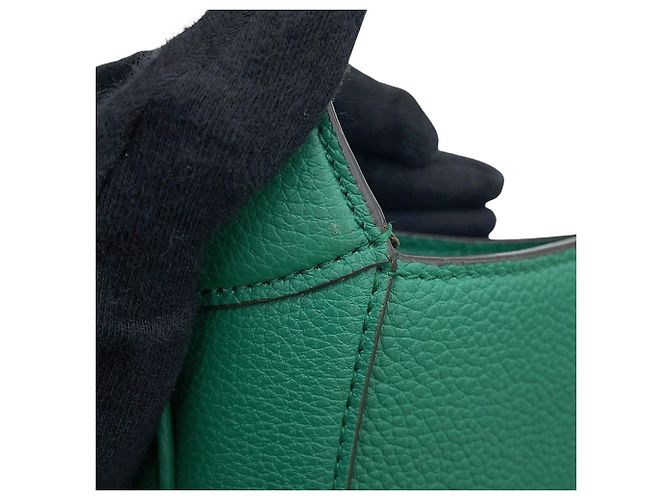 Piccola borsa a tracolla in pelle Gucci Jackie 1961 Verde - vista 9