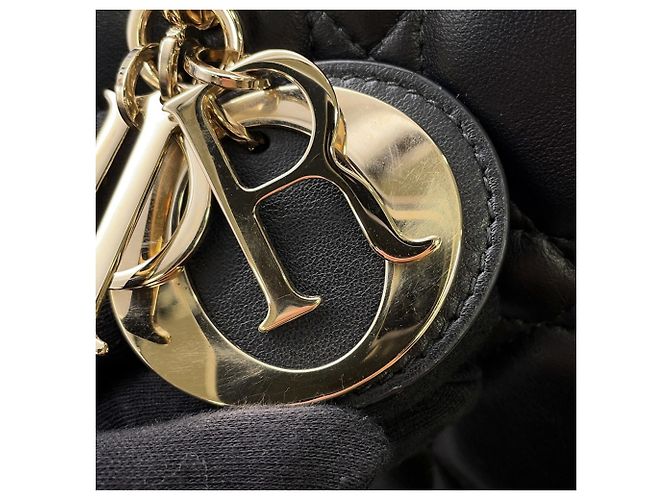 Borsa Christian Dior Macro Cannage in pelle nera Nero - vista 14