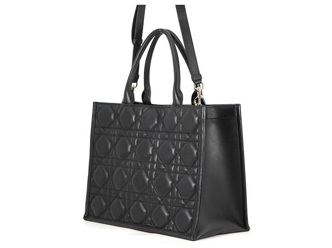 Borsa Christian Dior Macro Cannage in pelle nera Nero - vista 2