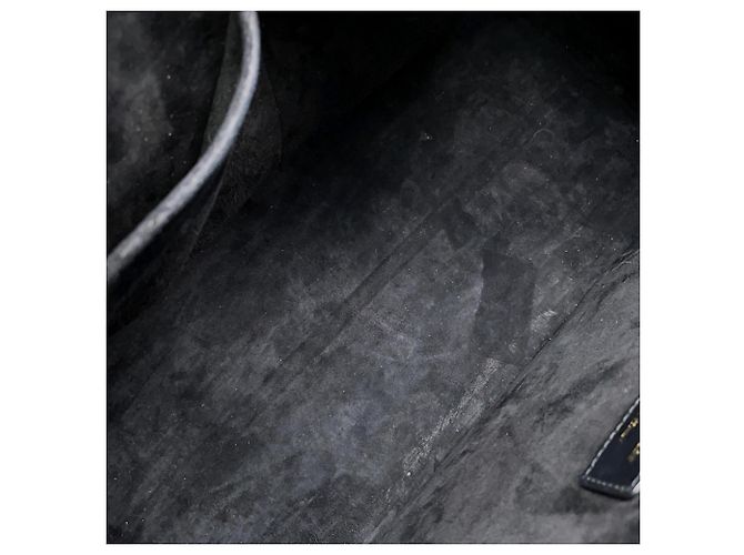 Borsa Christian Dior Macro Cannage in pelle nera Nero - vista 7