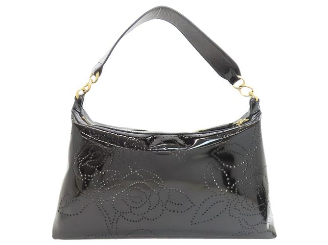 Borsa a tracolla Chanel Camellia Perforated Nero - vista 2