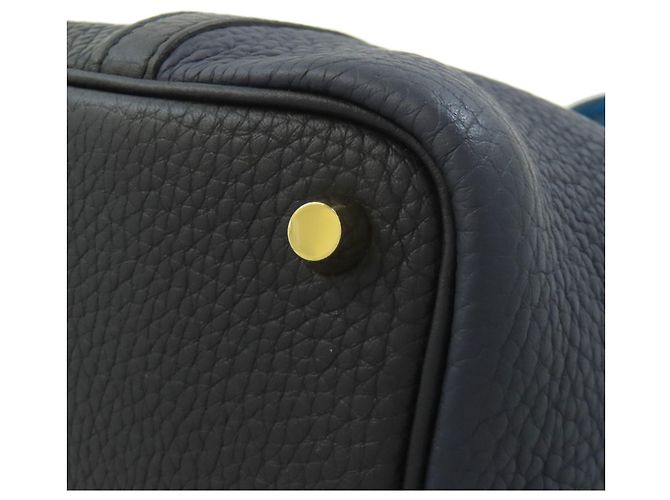 Hermès Hermes Picotin Lock PM Handtasche Schwarz Marineblau - Ansicht 15