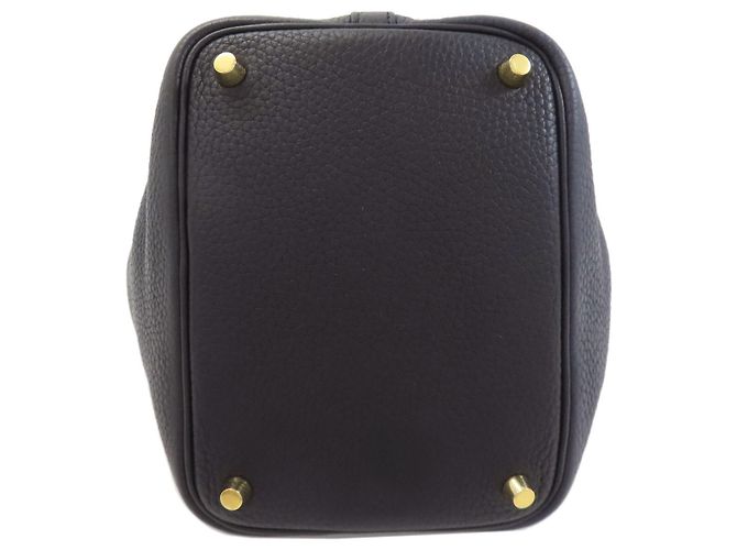 Hermès Hermes Picotin Lock PM Handtasche Schwarz Marineblau - Ansicht 4
