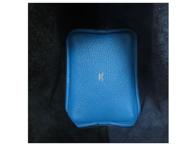 Hermès Hermes Picotin Lock PM Handtasche Schwarz Marineblau - Ansicht 5