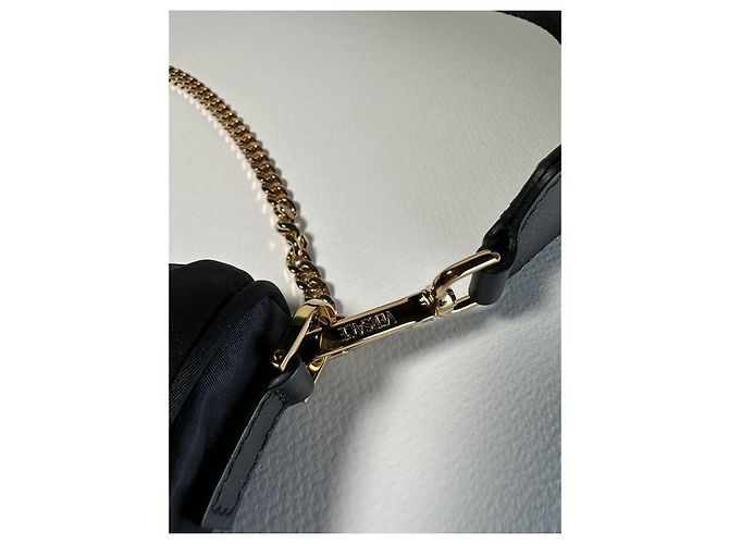 Borsa Hobo Versace Medusa Nera in Tessuto Tecnico Nero - vista 6