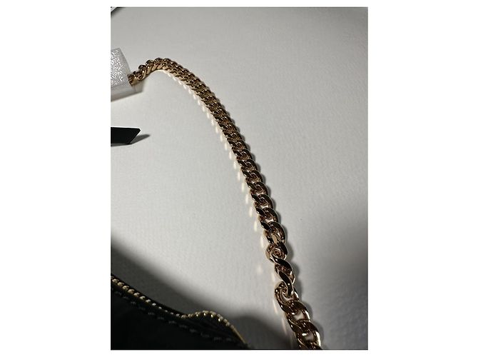 Borsa Hobo Versace Medusa Nera in Tessuto Tecnico Nero - vista 7
