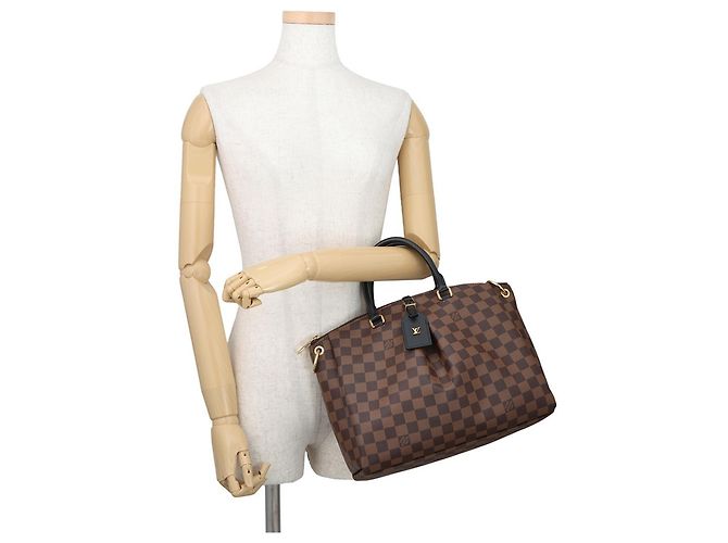 Borsa Louis Vuitton Damier Ebene Odeon Tote PM Nero - vista 4