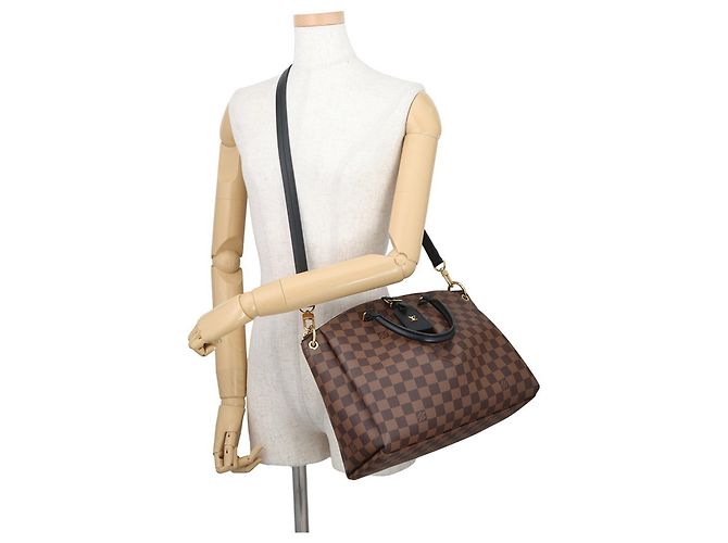 Borsa Louis Vuitton Damier Ebene Odeon Tote PM Nero - vista 5
