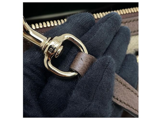 Borsa Boston Ophidia Gucci Marrone Beige - vista 11