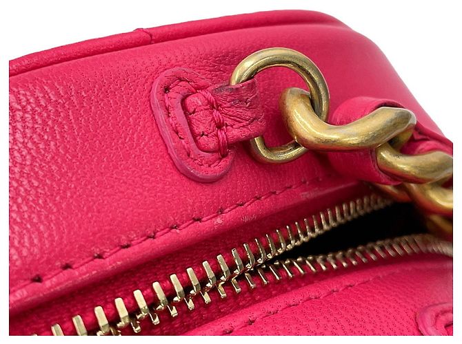 Borsa a tracolla con catena in agnello rosa Chanel - vista 11