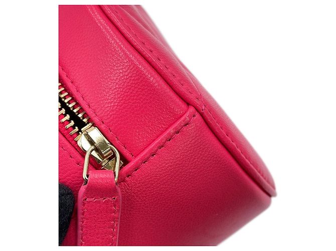 Borsa a tracolla con catena in agnello rosa Chanel - vista 13