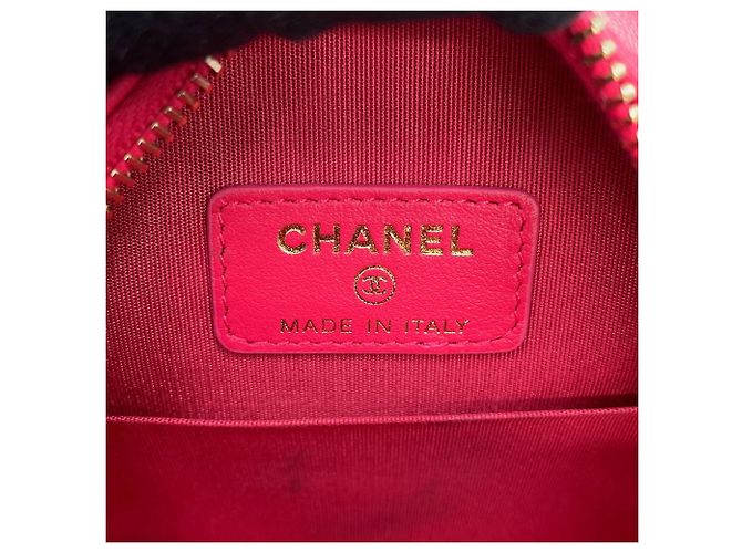 Borsa a tracolla con catena in agnello rosa Chanel - vista 16