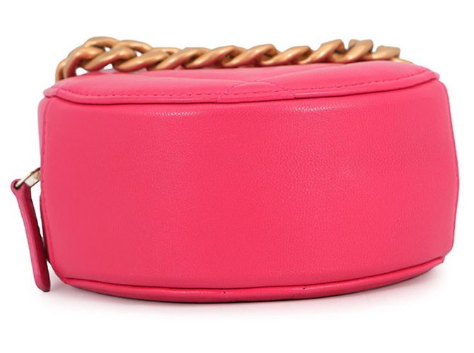 Borsa a tracolla con catena in agnello rosa Chanel - vista 3