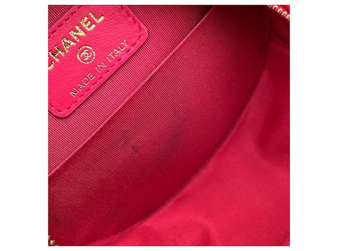 Borsa a tracolla con catena in agnello rosa Chanel - vista 9