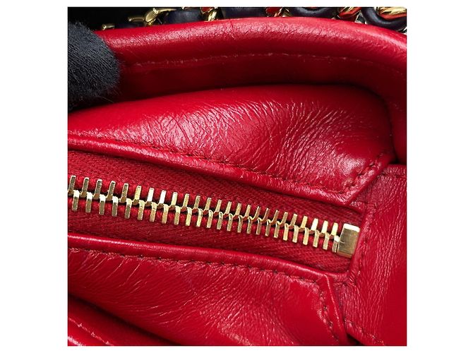 Bolsa de ombro Chanel Gabrielle Medium Hobo em tweed Branco Vermelho Azul marinho - vista 14
